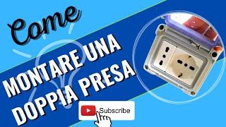 How to assemble a double socket - double step Italian socket and universal schuko