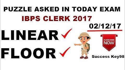 Puzzle Asked in Ibps Clerk Pre 2017 | #Linear Seating Arrangement |#Floor Seating Arrangement