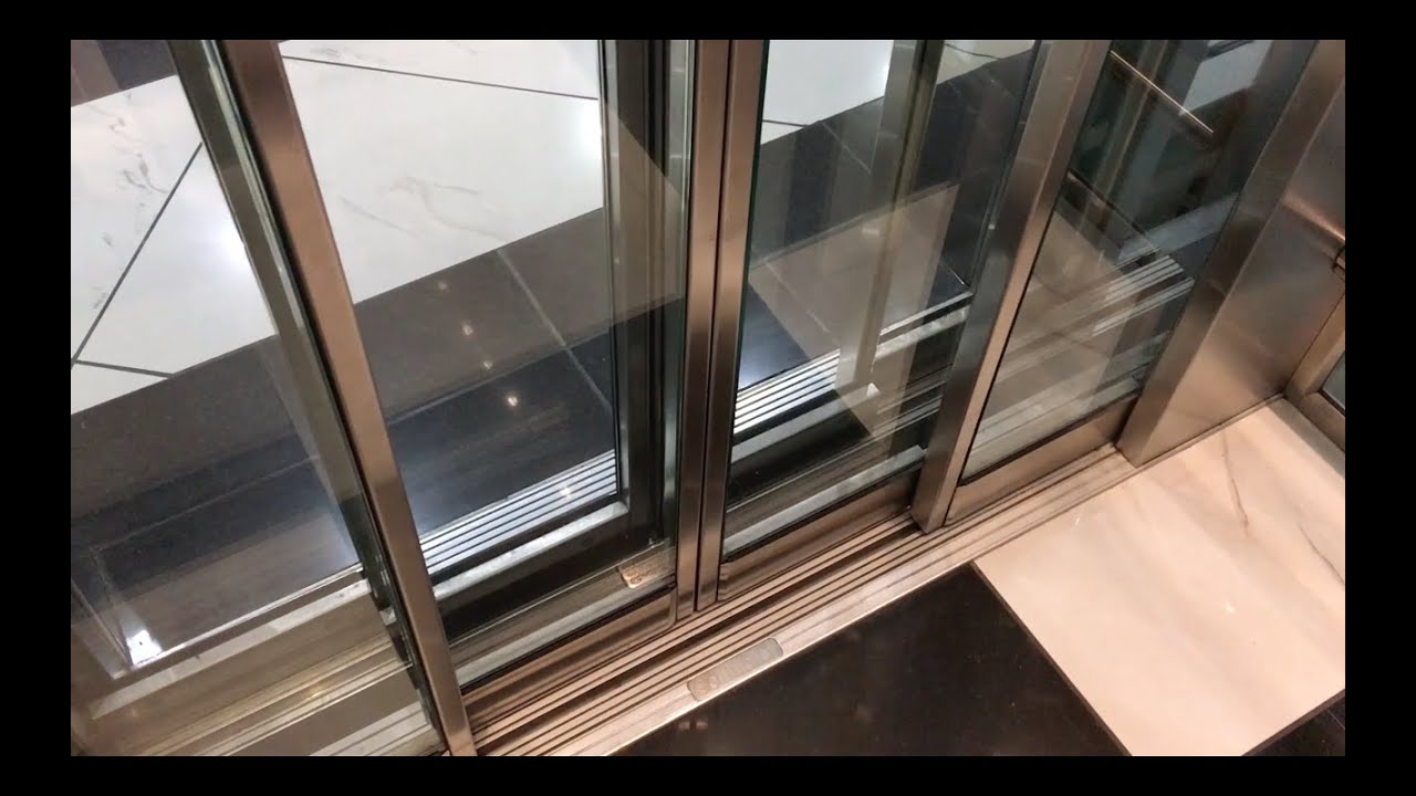 Amazing Glass Schindler Hydraulic Elevator at CityPark Shopping Mall in Ljubljana, Slovenia