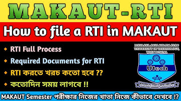 How to File an RTI in MAKAUT | Complete RTI Process | Required Documents & Fees #makautrti #makaut