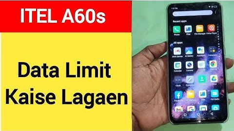 How to set data usege, Itel A60s me data limit Kaise lagaen