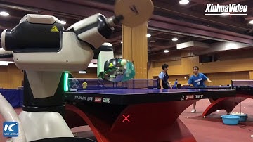 Robot ping-pong coach unveiled at sports university in Shanghai