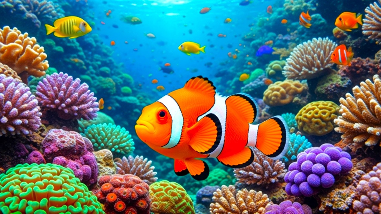 4K Aquarium Ambience 🌊 Relaxing Underwater World with Colorful Coral Reefs & Jellyfish