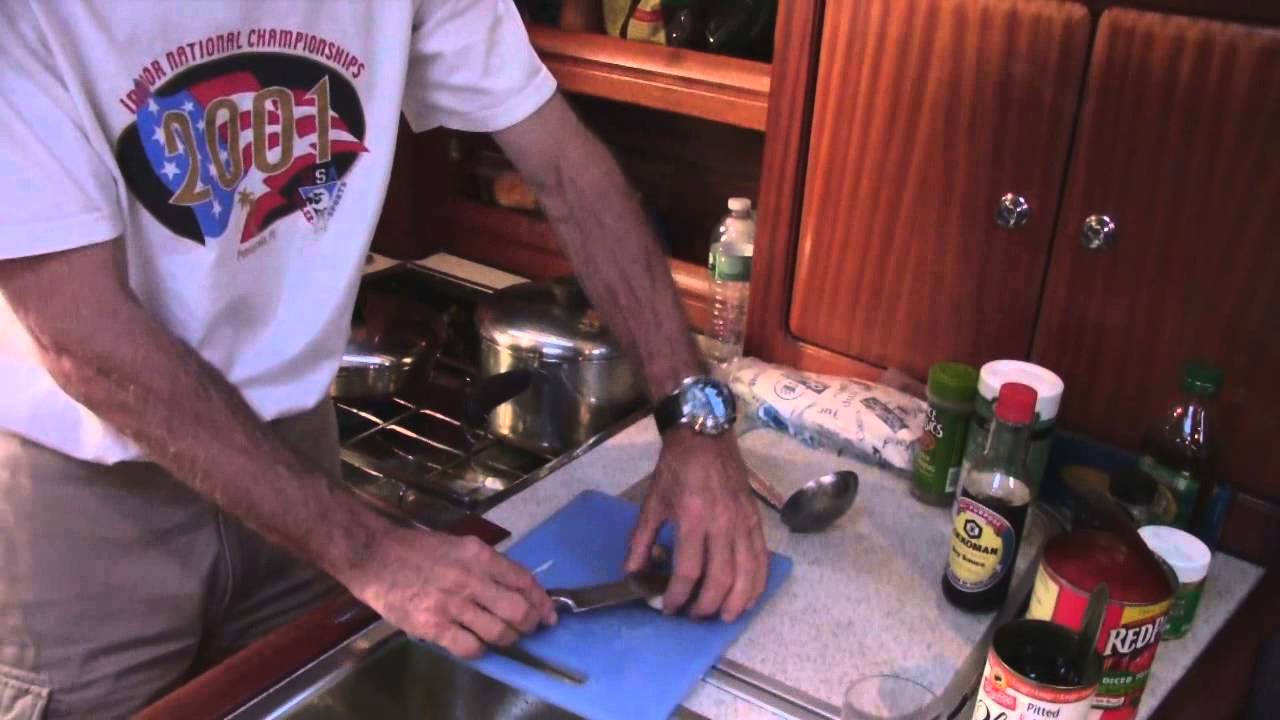 Cooking on board Fish Dish