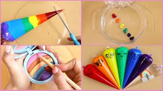 My Best Rainbow slime collection! Most Satisfying Slime Video★ASMR★#ASMR#PipingBags