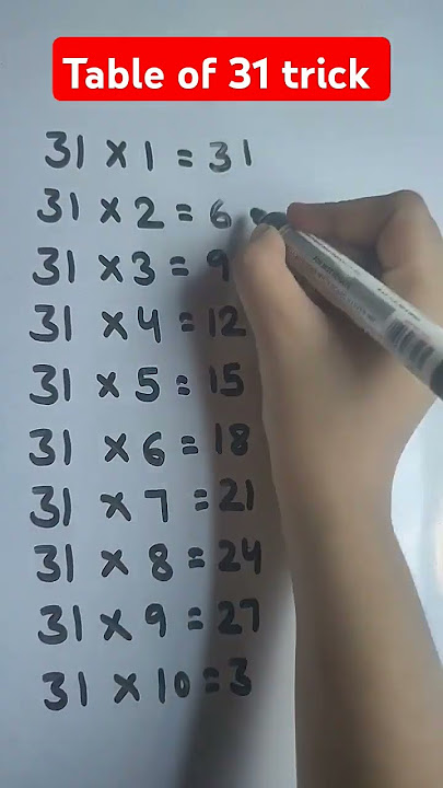 Table of 31 trick #shorts #viral