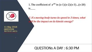 Question A Day May 11 : MATHS BY AMIYA