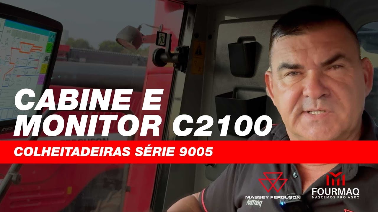Cabine e Monitor C2100 - Colheitadeira Axial Série 9005 da Massey Ferguson