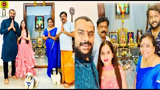 Chandan shetty  Niveditha Gowda Celebration Gowri Ganesha Festival with His Family.