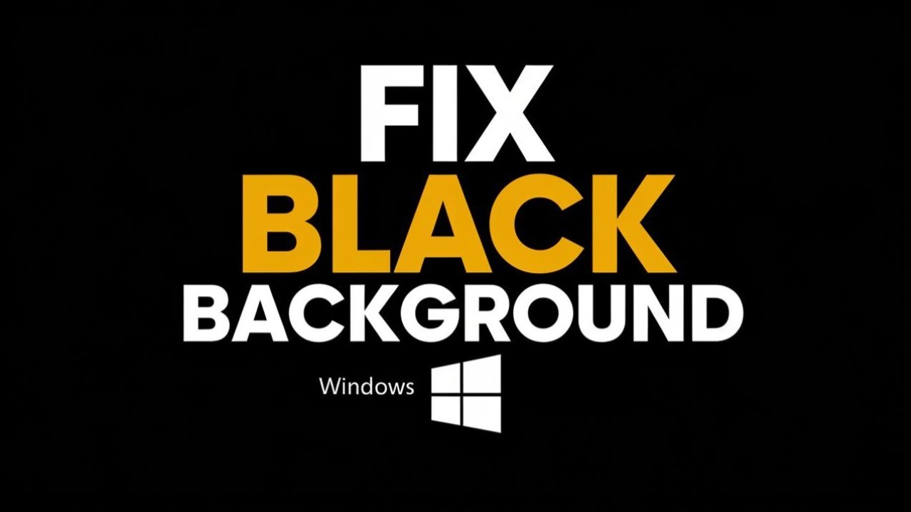 How to Fix Windows 11 Displays A Black Wallpaper [Solved] - YouTube