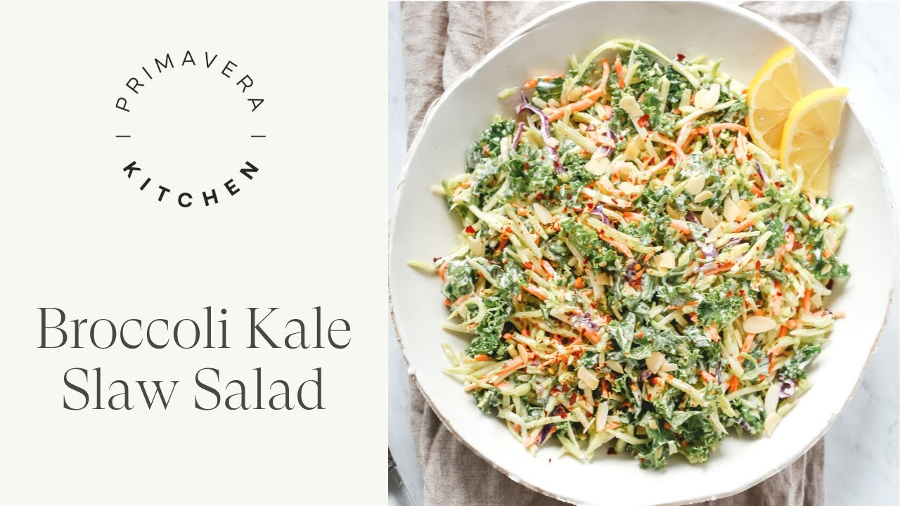 Broccoli Kale Slaw Salad YouTube