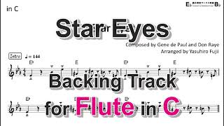 Star Eyes - Backing Track with Sheet Music for Flute in C