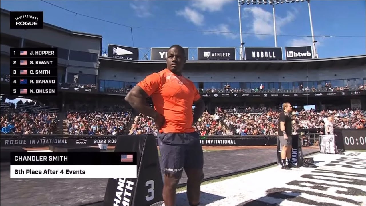 Rogue Invitational 2022 Men’s Event 5 Heat 3 crossfit 