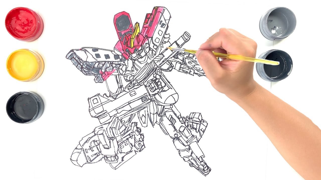 Drawing E6 Komachi For Kids Japanese Transformer Hero Youtube