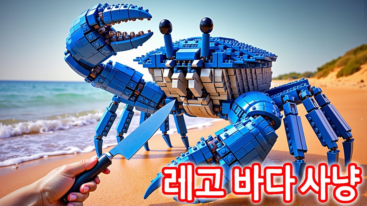 500kg 희귀 블루 킹크랩 사냥하고 먹기 – 극한 심해 조우 | 레고 요리 푸드 ASMR  - Lego Ocean Chef