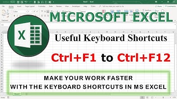 MS Excel Shortcuts | Ctrl+F1 to Ctrl+F12 | Part-5 |