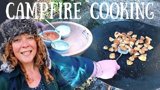 Campfire Saute Potatoes | Cooked in a Muurikka Pan | With trio of Mayo