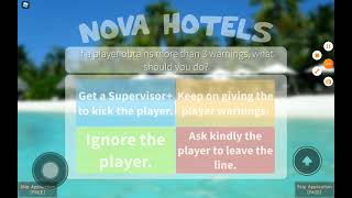 how to become a staff member in Roblox work at nova island hotel