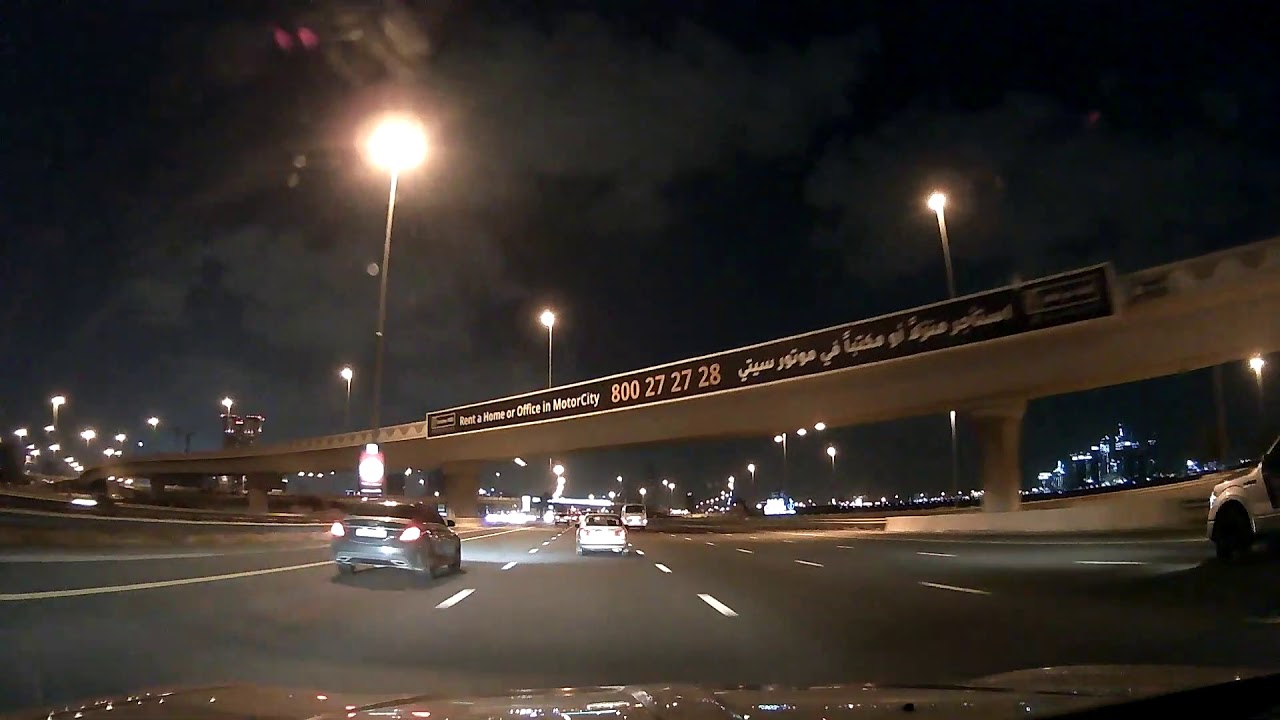 Driving in Dubai Night drive from Dubai Mall to Nahda, Sharjah YouTube