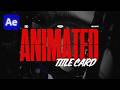 Make this GRUNGY Animated Title Card! (After Effects Tutorial)