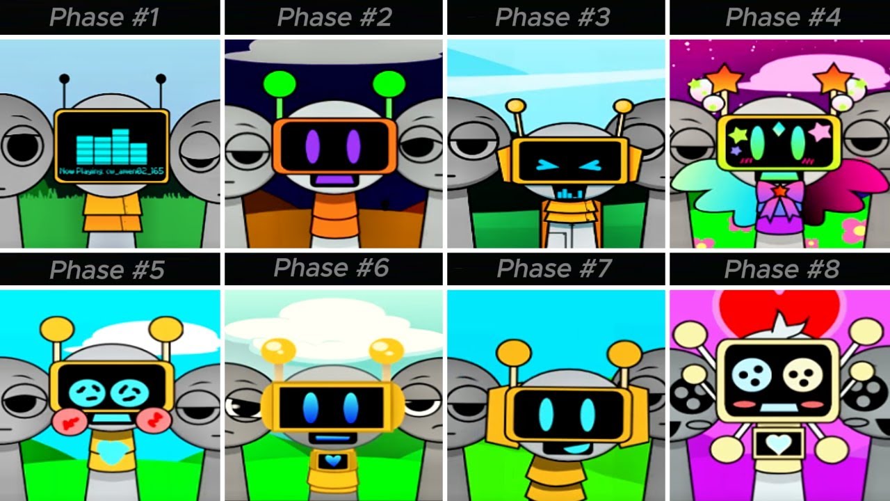 All Fun Bot in Sprunki incredibox , Sprunki New mods | Phase 1 & phase ...