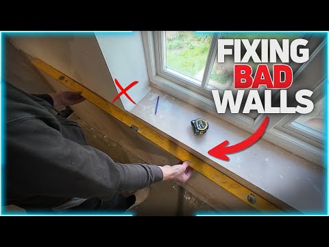 How To Make BAD Walls Flat For Installing Tiles!