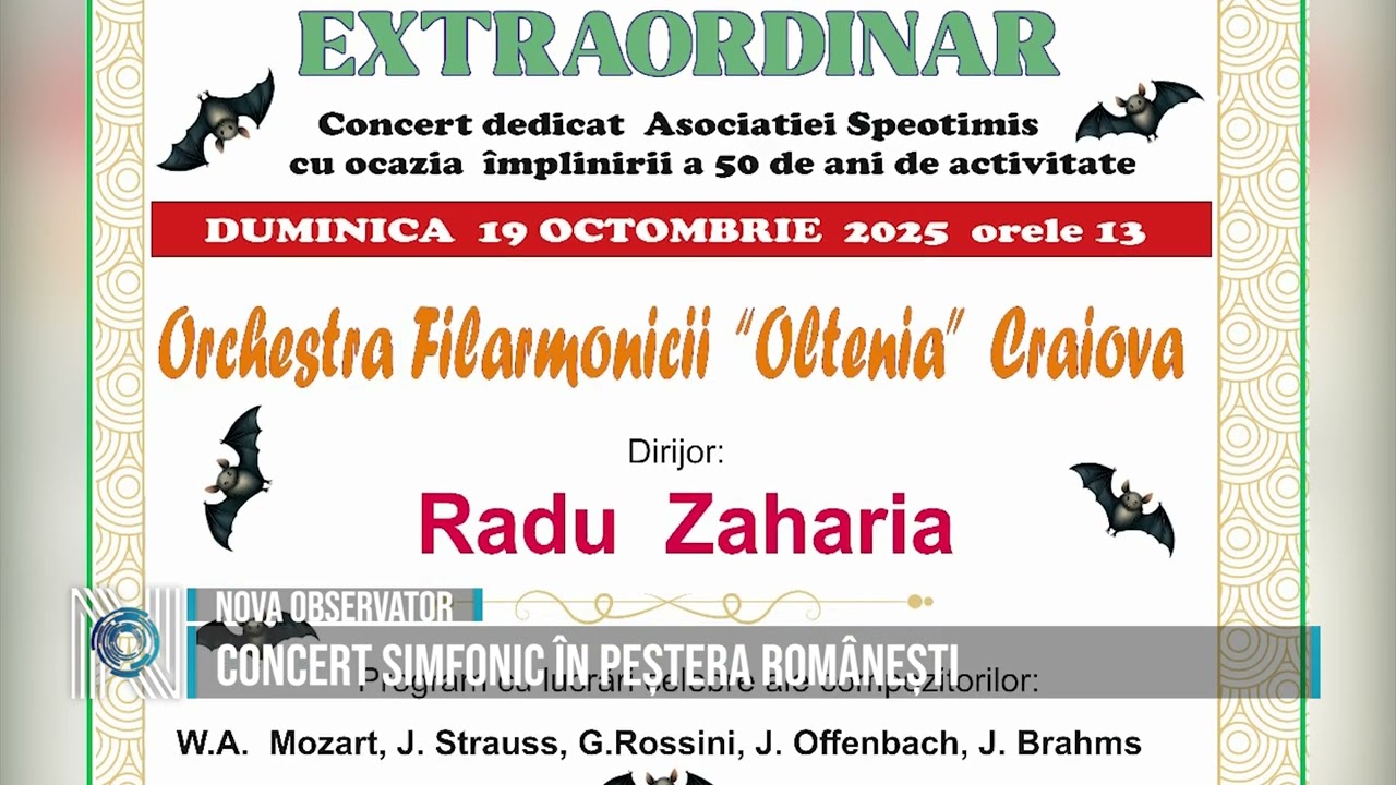 Concert simfonic în Peștera Românești