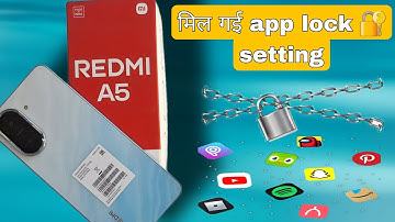 Redmi a5 apps lock || How to app lock in redmi a5