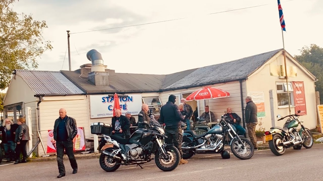 ALTON STATION CAFE Motorcycles END OF THE LINE Last Bike Night of Season RICKMAN METISSE Kick-Start