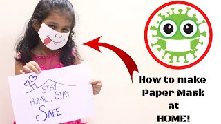 How to make Paper Mask at HOME ( Quarantine FUN Experiment)