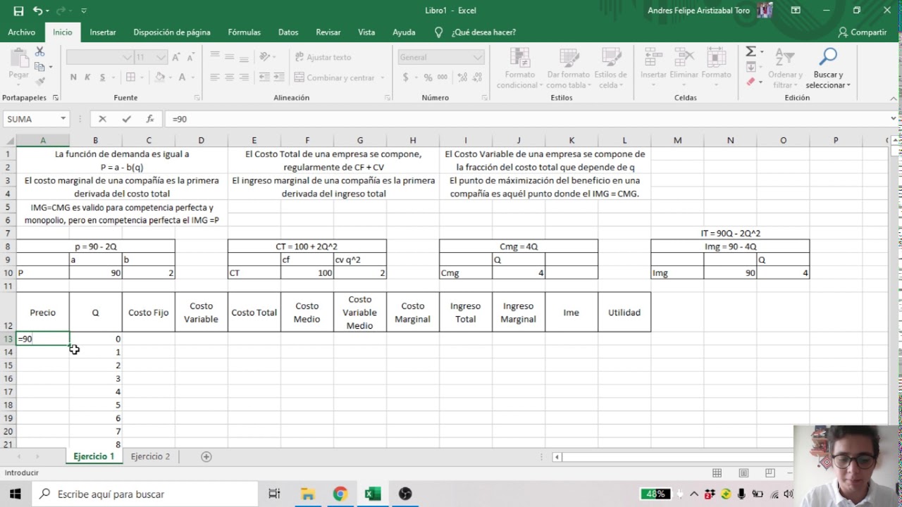 Clase Excel Mercados YouTube