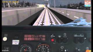 OpenBVE (MTR LR 610)港鐵輕鐵4期610列車在KCR九鐵馬鞍山綫(MOSL)(大圍至烏溪沙)大暴走(最高220KM/H)