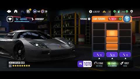 Koenigsegg CCX maxed ouT in the game of NFS no limits#nsnl#3 placeof racing game 