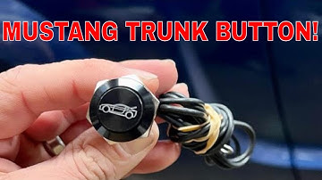 SHR Trunk button kit install 2009 S197 Mustang GT 3 Valve