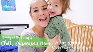 A Day in the Life of a Cloth Diapering Mom Overnight Diapers + Stretchy Flats + Wool Cover