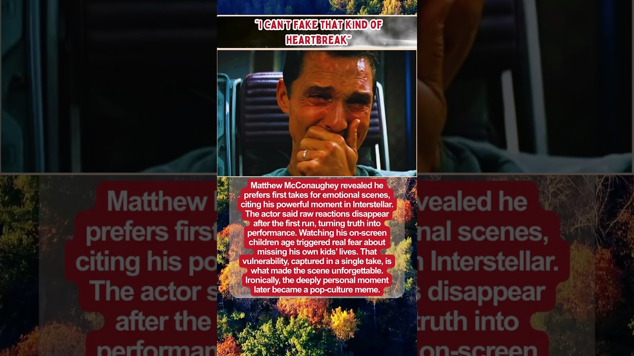 Matthew McConaughey Explains Why He Only Trusts First Takes