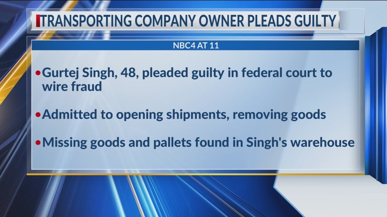 Owner of Columbus trucking company pleads guilty to wire fraud - YouTube
