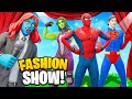 The SUPERHERO BOSS Fashion Show in Fortnite (Spiderman, Superman, Ironman, Mystique, Wolverine)