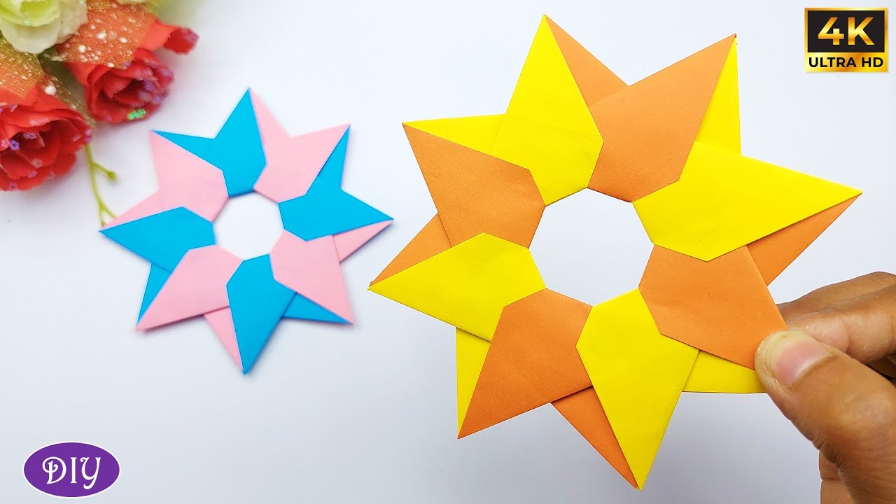 adopteren straffen Joseph Banks How to Make a Paper Ninja Star | Origami Ninja Star (Shuriken) Easy Paper  Crafts Without Glue - YouTube