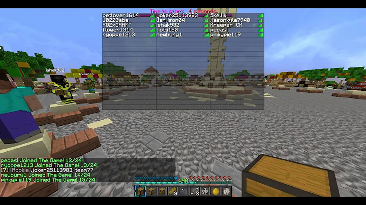 Minecraft CTF and SG with Charlotte!Hacker found!?...