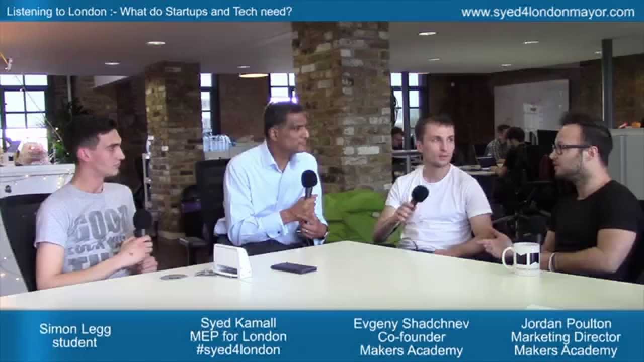 Makers Academy - What problems face London Tech with Syed Kamall MEP