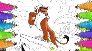 Coloring page by number #14 | Walt Disney's The Lion King | Coloring World Together