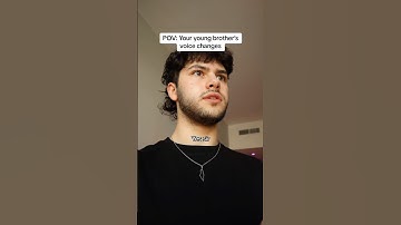 When your young brother’s voice changes 😭