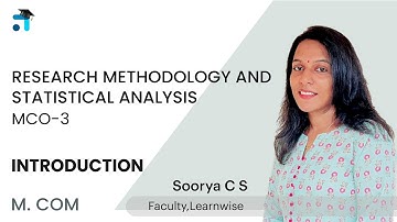 Introduction | Research Methodology and Statistical Analysis | MCO-3 | IGNOU Classes Malayalam