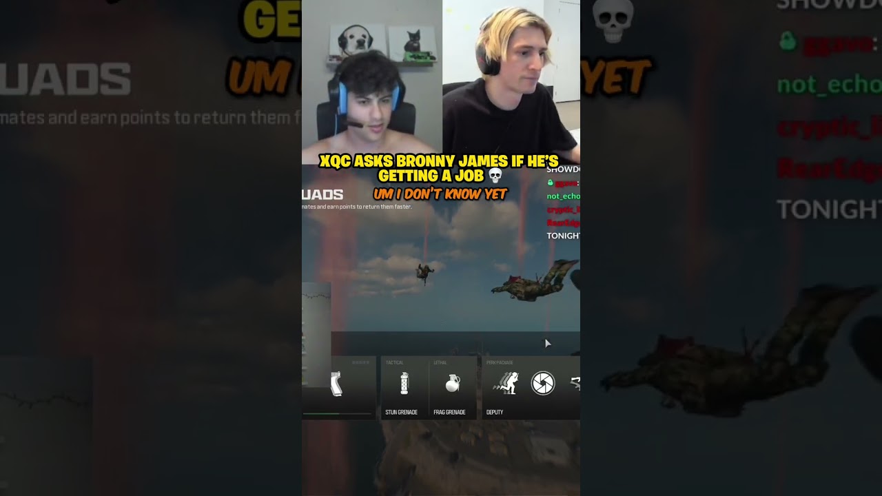 xQc Asks Bronny James If He’s Getting A Job! 😂