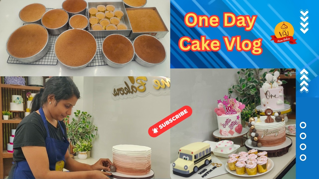 Vlog | One Day Cake Vlog | From Baking to Beautiful Creations |Baking & Decorating Magic #cake #vlog