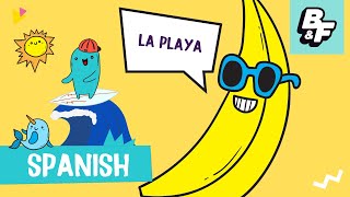 Learn Spanish with BASHO & FRIENDS | The beach | La playa