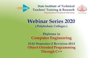 Diploma Computer Engg | Day 4 Online Classroom | Semester 3 Object Oriented Programming Through C++