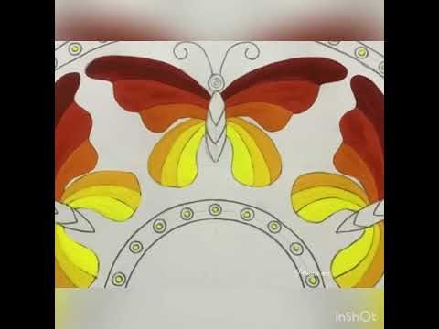 Video Trang trí quạt giấy_Họa tiết con bướm - youtube
