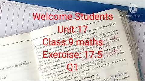 class 9 Maths unit:17 Exercise:17.5 Q1 According to smart syllabus
